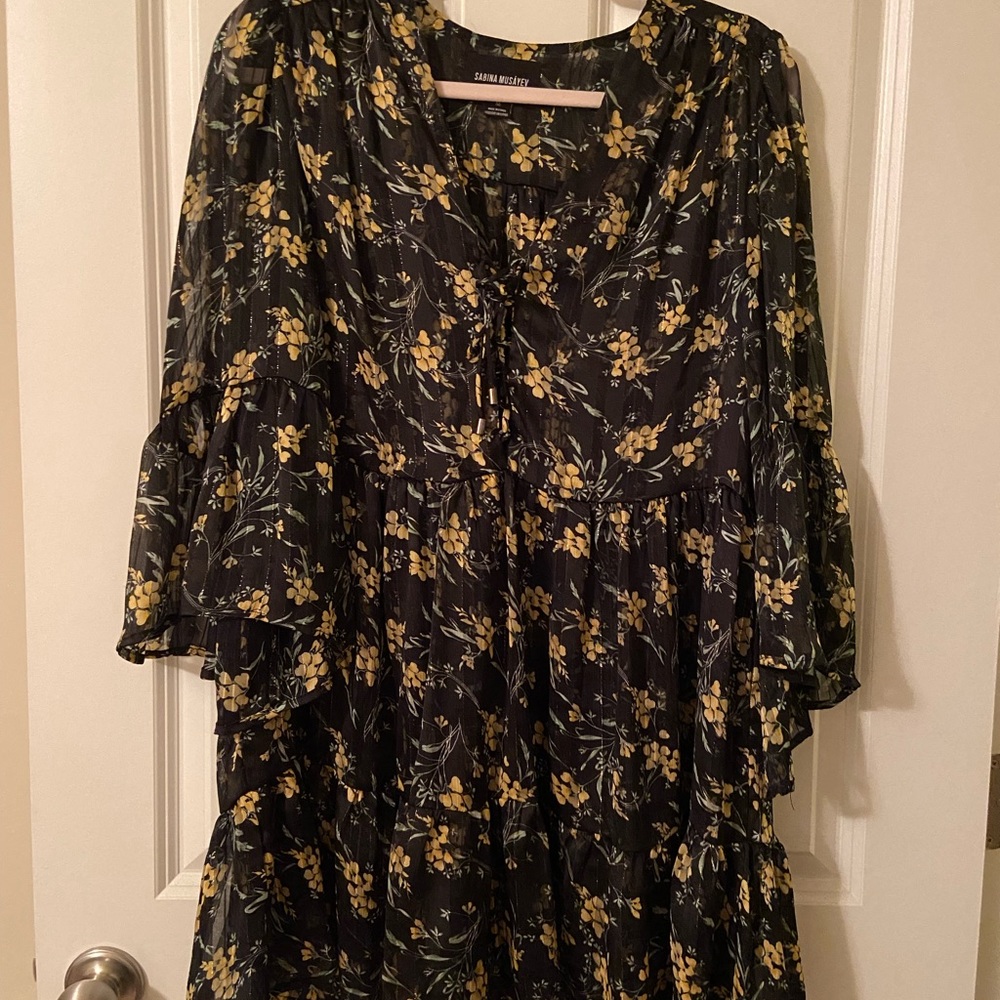 Rare Sabina Musayev Simona Floral Dress